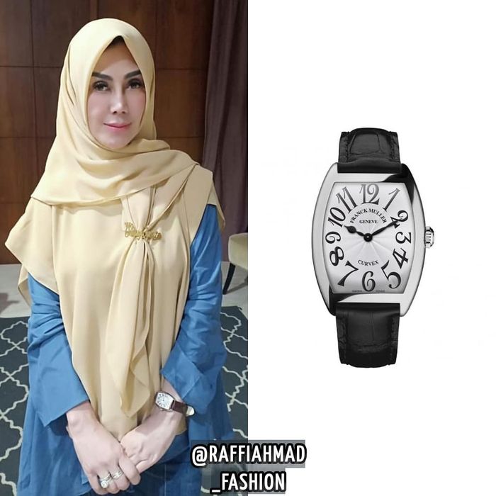 Koleksi jam tangan Amy Qanita mama mertua Nagita Slavina - Franck Muller Cintree Curvex Stainless Steel