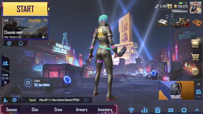 Tampak belakang Skin Anniversary di PUBG Mobile