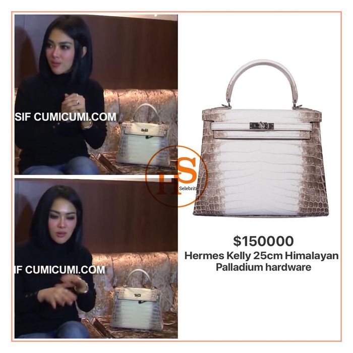 Syahrini membawa tas berharga fantastis.