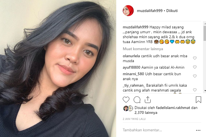 Putri sulung Muzdalifah