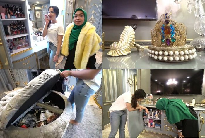 Tempat penyimpanan makeup, hiasan, dan sepatu koleksi Tasya Farasya