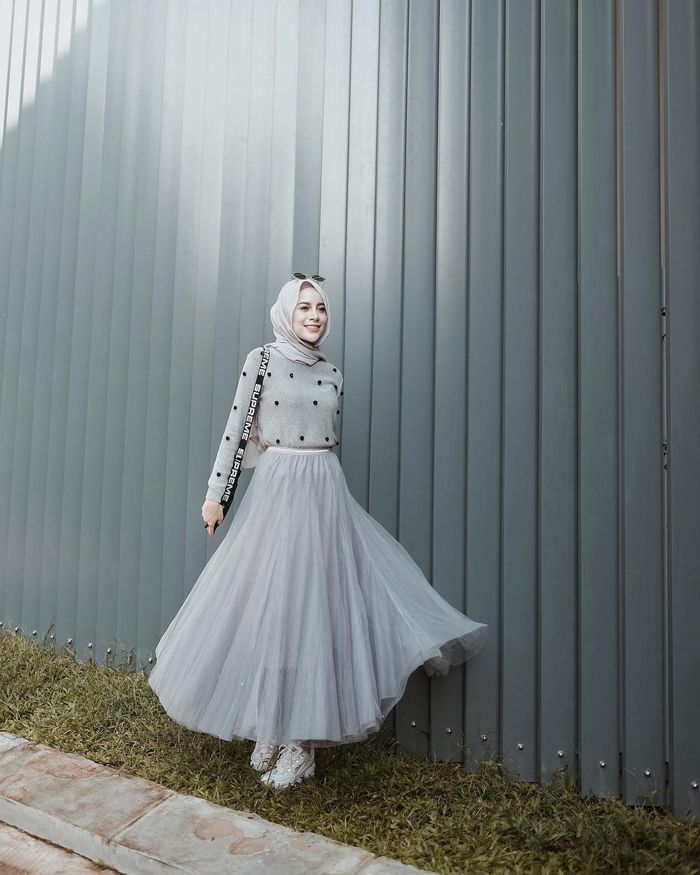 Outfit Hijab Rok Tutu