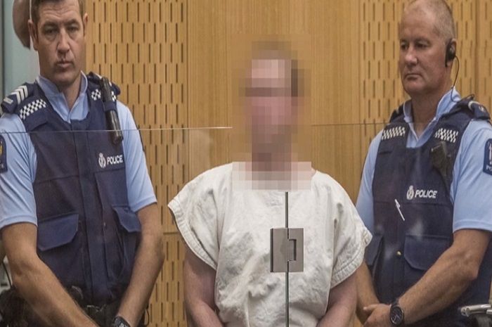 Brenton Tarrant saat jalani sidang perdananya
