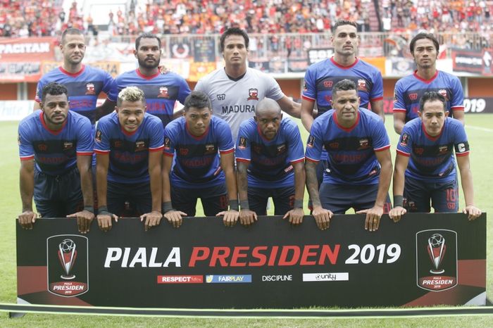 Skuat Madura United di Piala Presiden 2019.