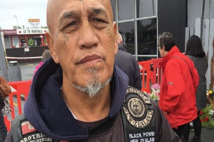 Salah satu anggota Black Power yang melayat