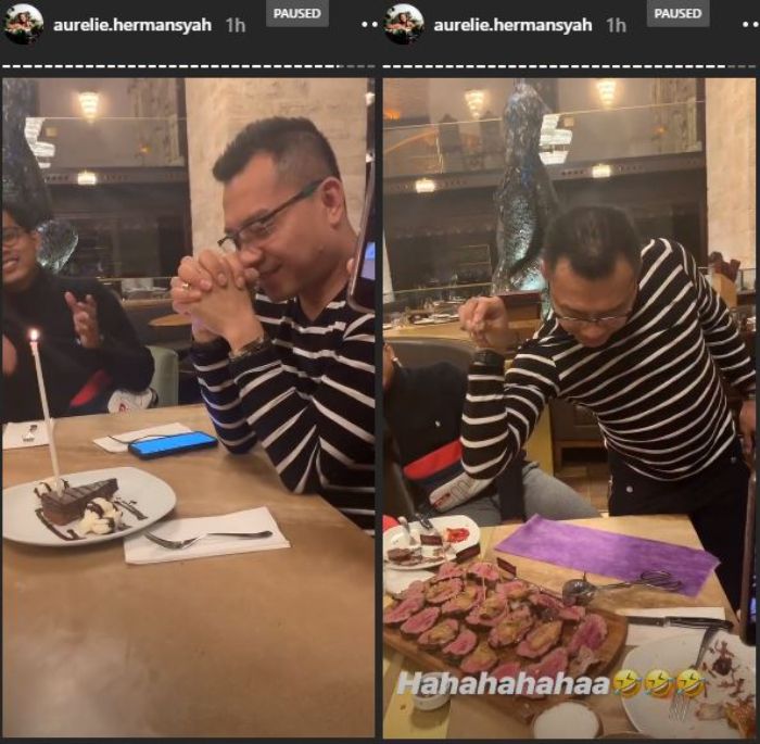 Perayaan ulang tahun Anang Hermansyah penuh dengan hidangan serba daging.