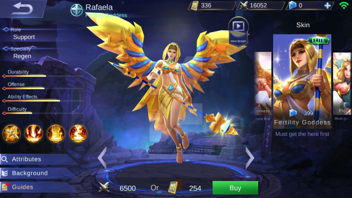 Rafaela's skin look