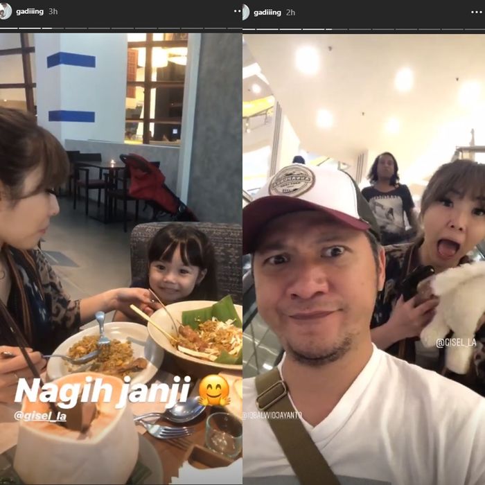 Pulang dari Jogja Bersama Wijin, Gisel Makan dengan Gading Marten dan Gempi Langsung Tagih Janji Ini