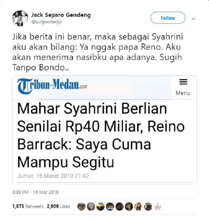 Komentar @sujiwotedjo pada Sabtu (16/3/2019) 
