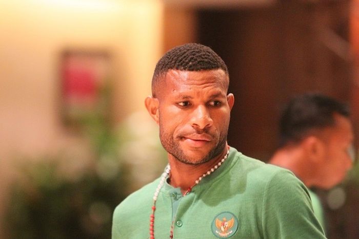 Penyerang Timnas U-23 Indonesia <a href='https://kaltim.tribunnews.com/tag/marinus-wanewar' title='Marinus Wanewar'>Marinus Wanewar</a>