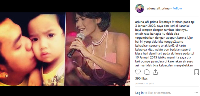 Arjuna AFI kenang istrinya
