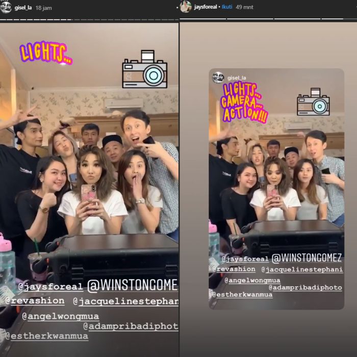 Gisel bagikan potret bersama Wijin