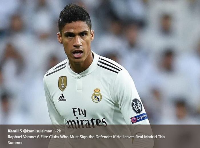 Bek tengah Real Madrid, Raphael Varane, dikabarkan ingin hengkang.