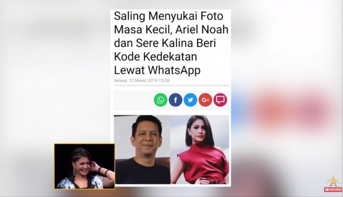 Ariel Noah digosipkan memiliki kedekatan dengan Sere Kalina