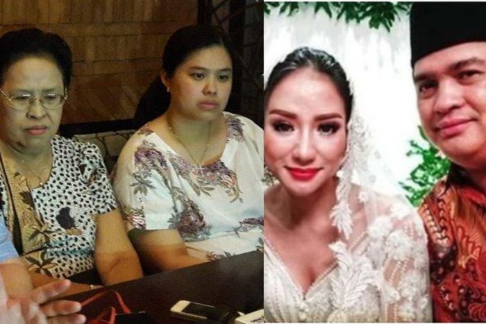 (Kiri) mertua dan istri sah Nana (kanan) <a href='https://manado.tribunnews.com/tag/bella-luna' title='Bella Luna'>Bella Luna</a> dan Nana