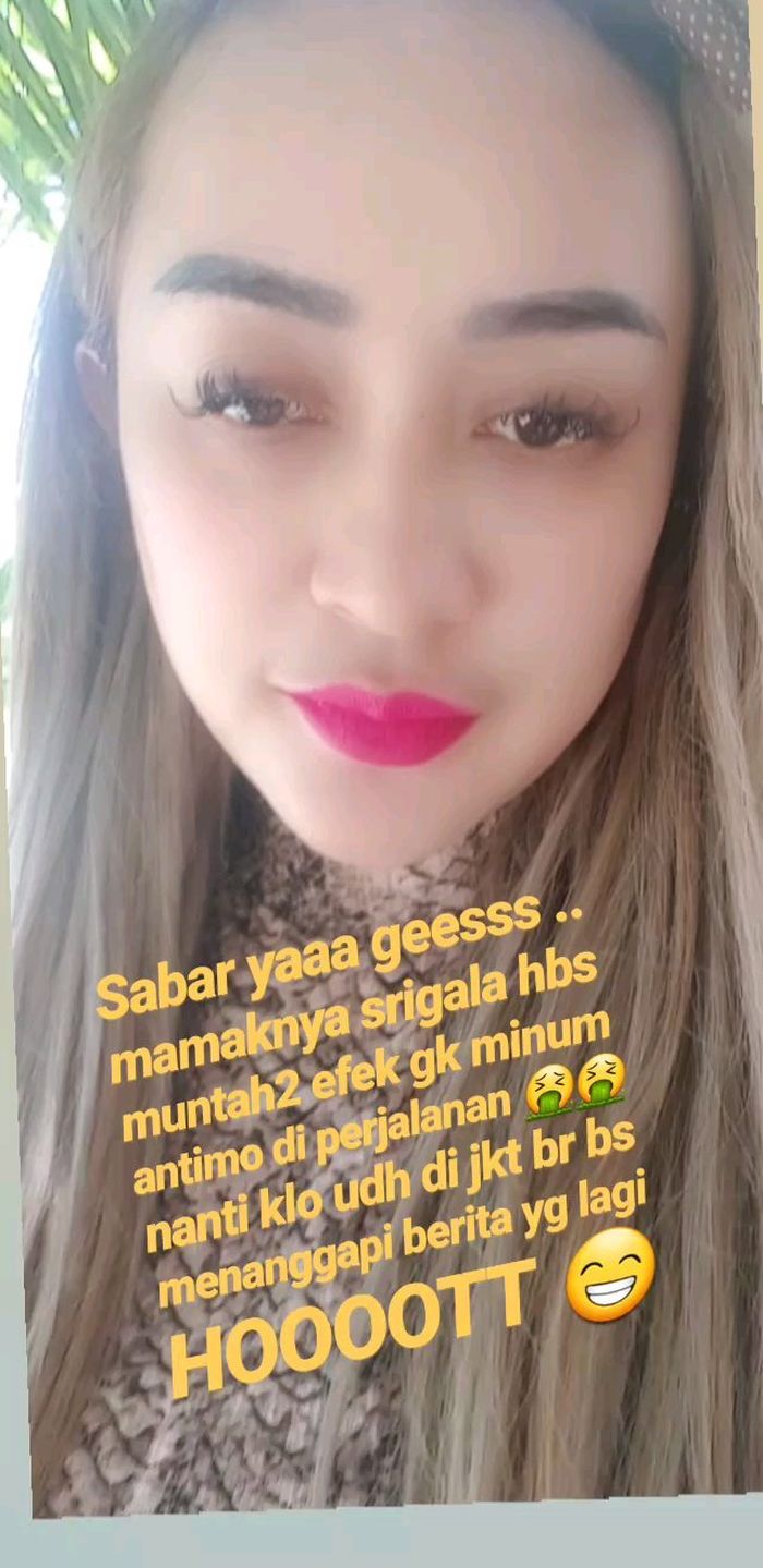 Lia Ladysta mengaku muntah-muntah 