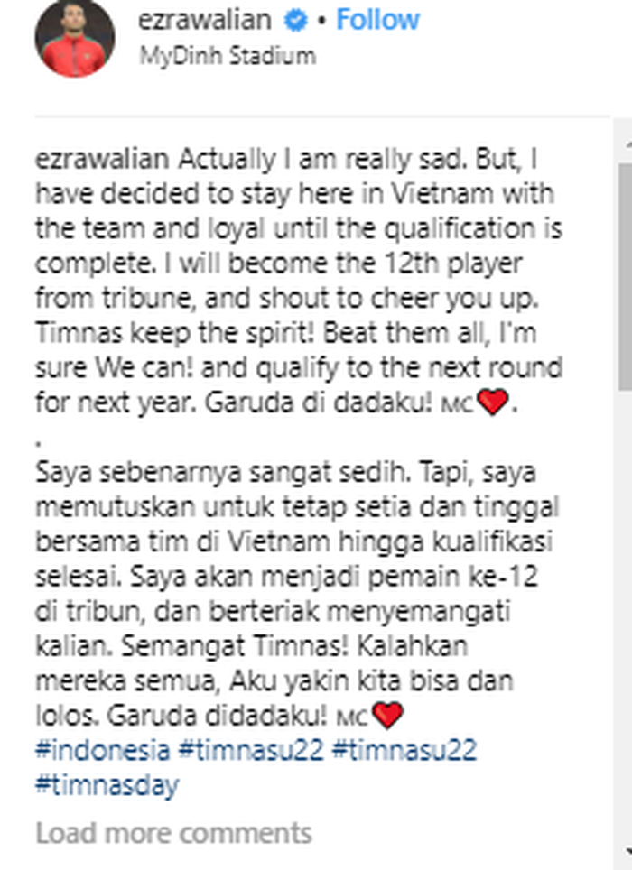 Postingan Ezra Walian