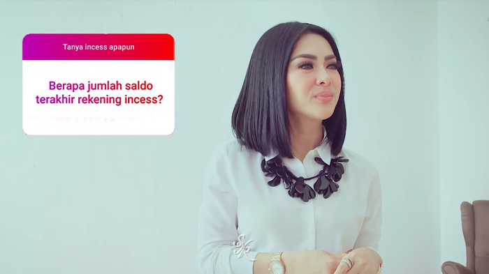 Syahrini jawab pertanyaan tentang saldo rekening