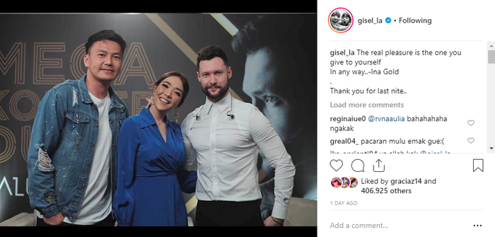 Gisella Anastasia mulai go public kedekatannya dengan Wijaya Saputra