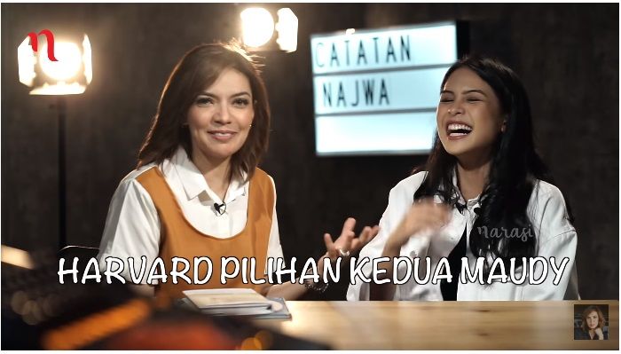 Maudy Ayunda di YouTube Najwa Shihab.