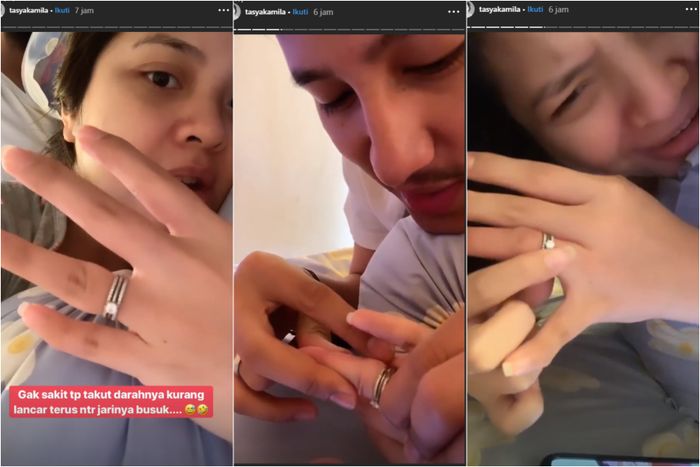 Tasya ketakutan saat cincin nikahnya tidak dapat dilepas dari jari manisnya