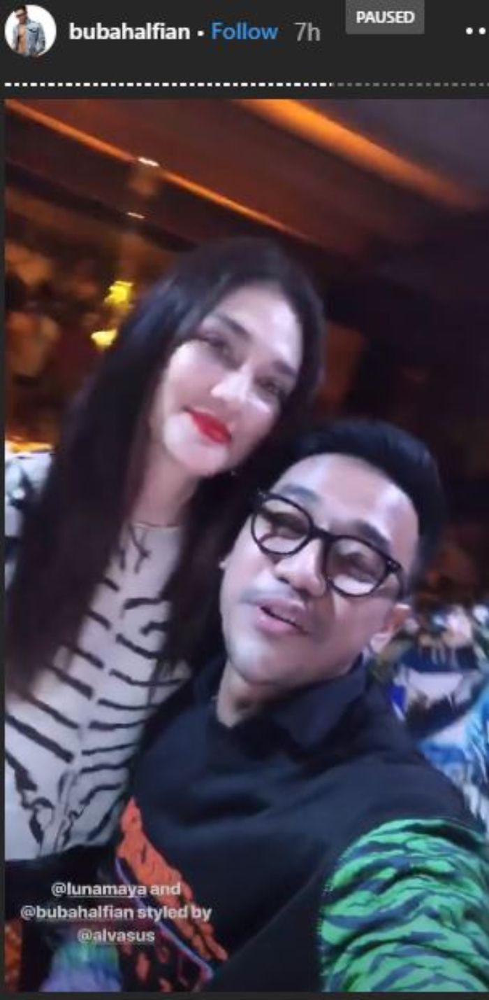 Bubah bersama Luna (Instagram)