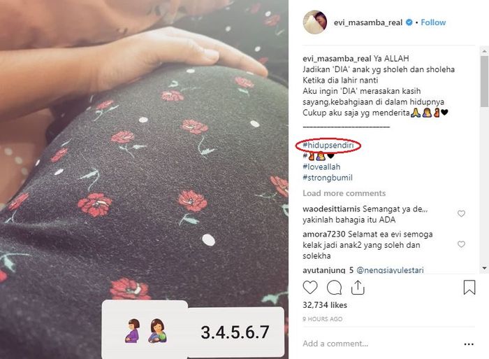 Evi Masamba cerai? Tagar postingan Instagramnya soal hidup sendiri.