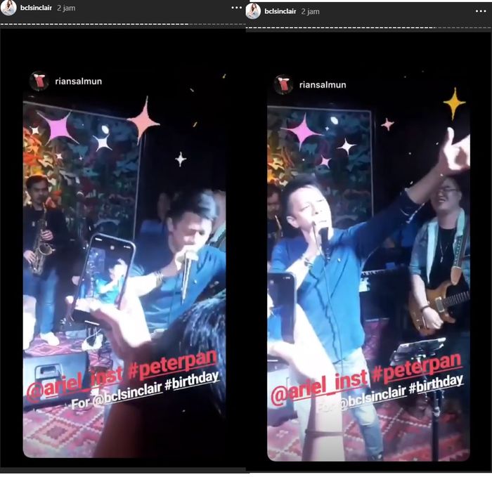 Ariel Noah hadir di acara ulang tahun Bunga Citra Lestasi.