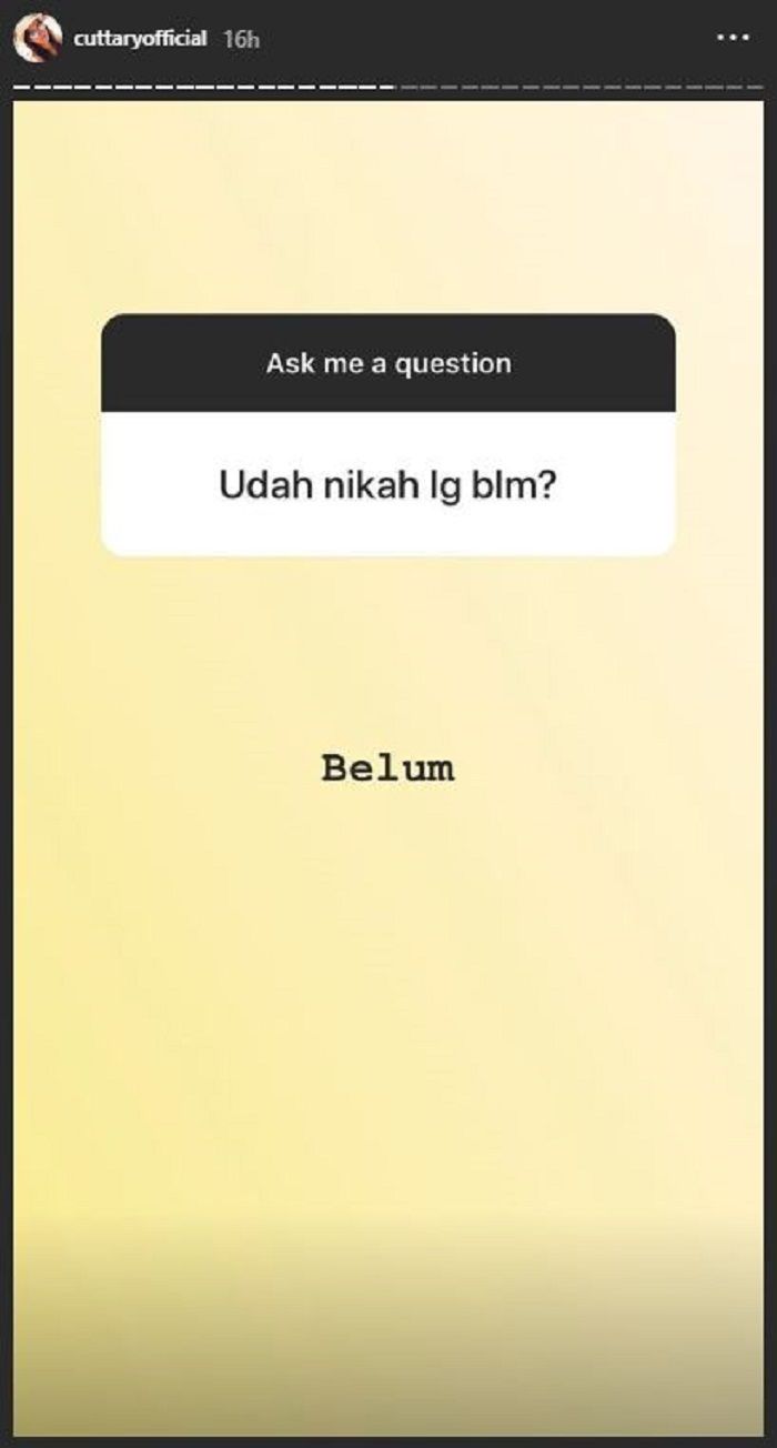 Cut Tari menjawab rasa penasaran publik soal status pernikahannya.