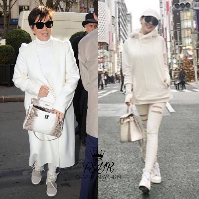 Kris Jenner dan Syahrini menenteng tas yang sama
