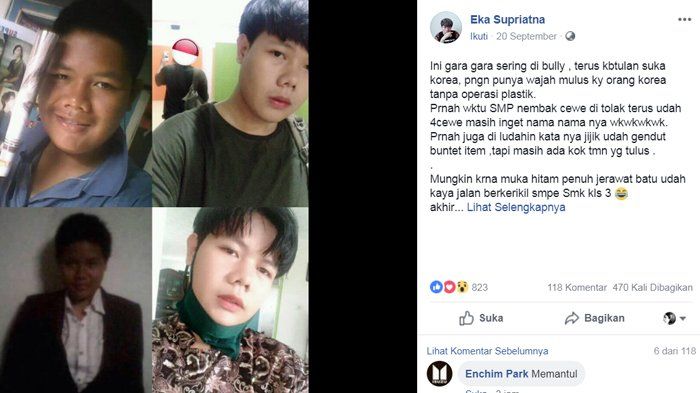Perubahan wajah Eka Supriatna berkat air bekas cucian beras.