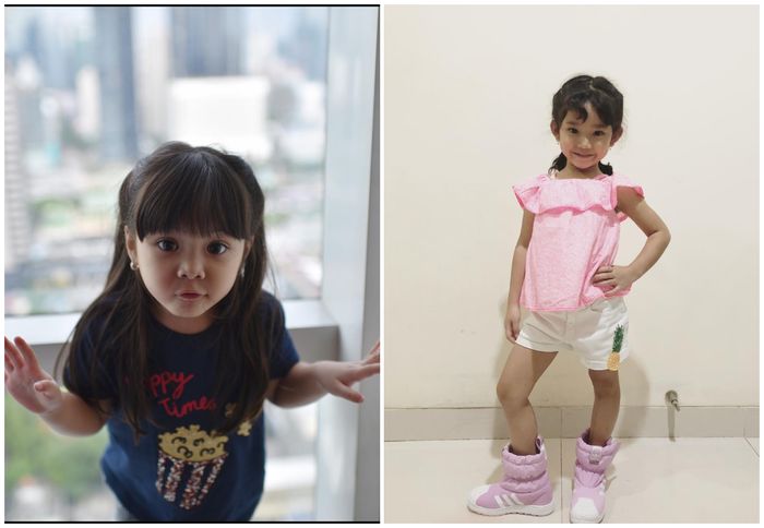 Kolase foto Gempita (abak Gading Marten) dan Bilqis (Anak Ayu Ting Ting)