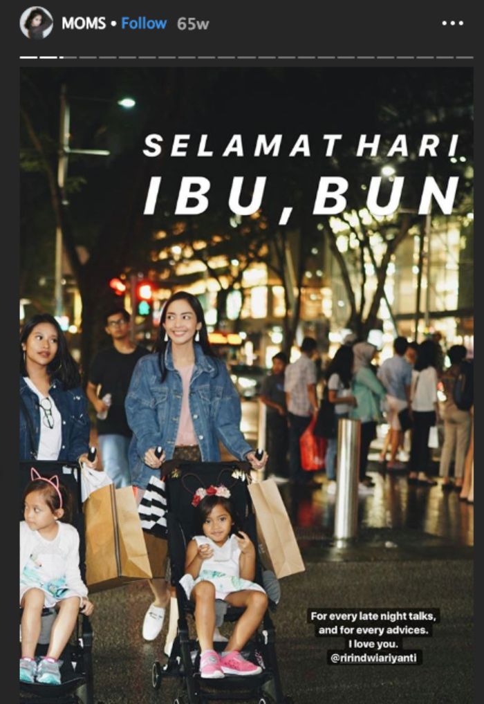 Postingan Siti Adira Kania saat hari Ibu untuk Ririn Dwi Ariyanti.