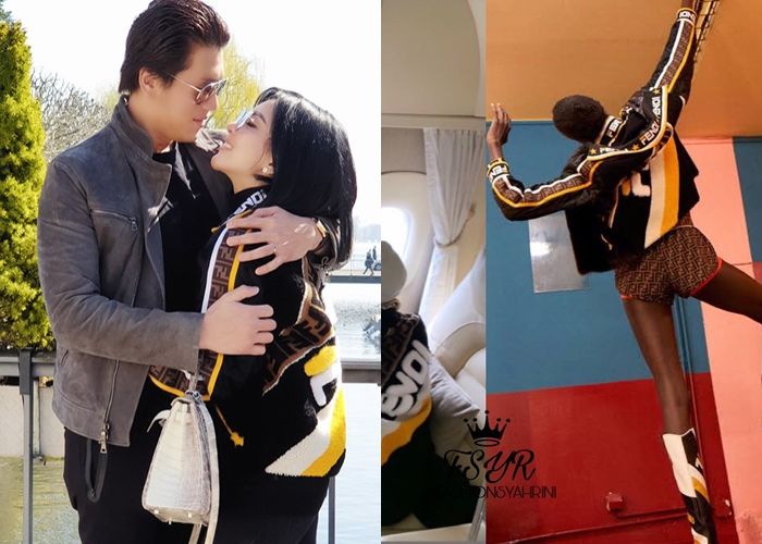 Penampilan nyentrik Syahrini saat bulan madu dengan Reino Barack ke Swiss