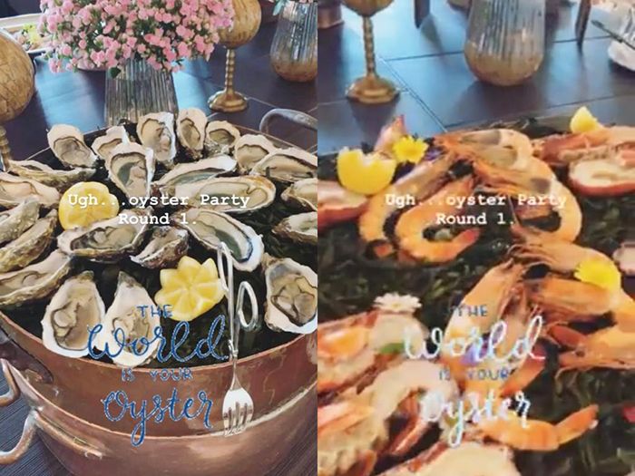 Hidangan Syahrini dan Reino Barack saat bulan madu.