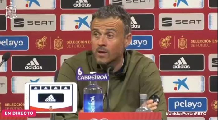 Pelatih timnas Spanyol, Luis Enrique.