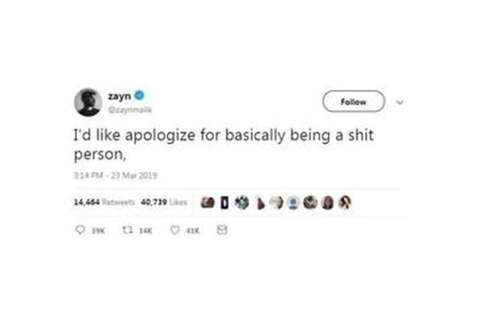 Ungkap Permintaan Maaf Karena Dirinya Kurang Ajar Zayn Malik