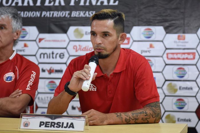 Pemain Persija Jakarta, Silvio Escobar, bertekad mencetak gol ke gawang Kalteng Putra