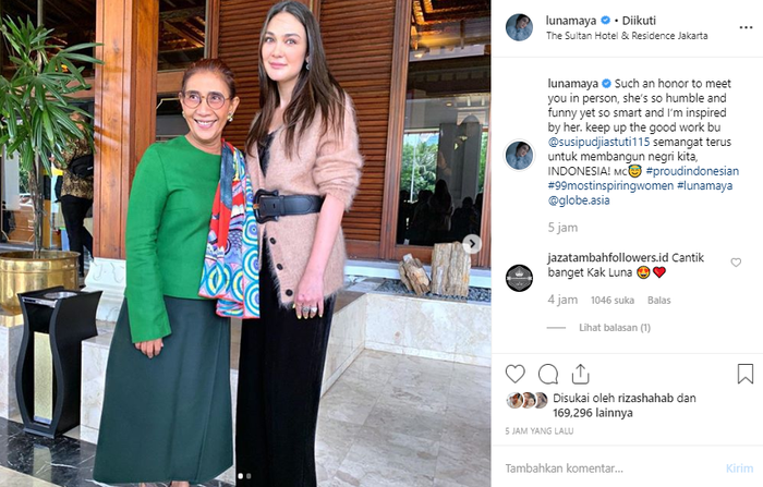 Luna Maya bersama Susi Pudjiastuti