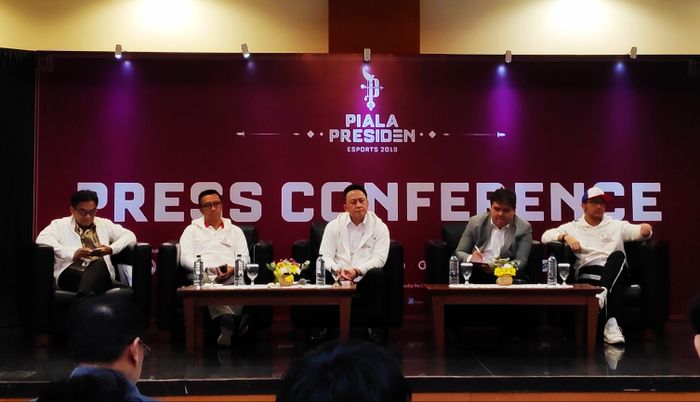 Konferensi pers Piala Presiden eSports 2019 di Jakarta (26/3).