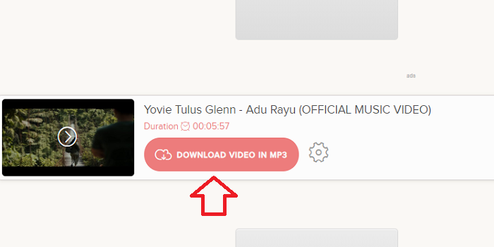 Klik tombol download video in mp3
