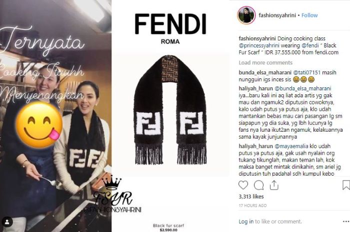 Cuma Mau Goreng Risol, Syahrini Dandan Maksimal dan Kenakan Scarf Rp37 Juta, Belajar Masak Demi Suami?