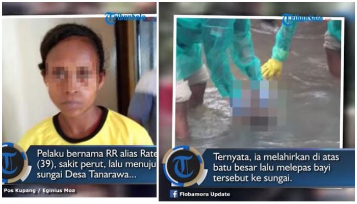 Seorang ibu mertua di NTT nekat buang bayi hasil hubungan gelapnya dengan sang menantu ke sungai.