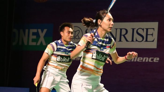 Hafiz Faizal/Gloria Emanuelle Widjaja saat tampil dalam salah satu laga India Open 2019