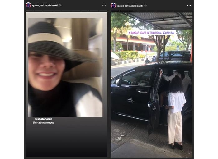 Unggahan instastory Sarita Abdul Mukti