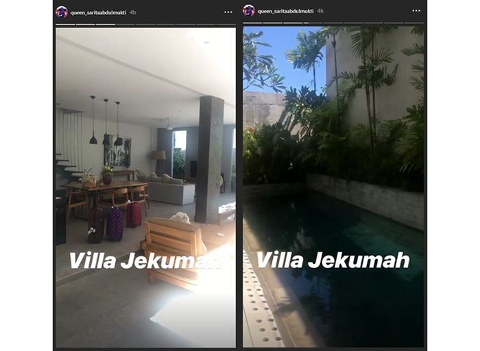 Unggahan instastory Sarita Abdul Mukti