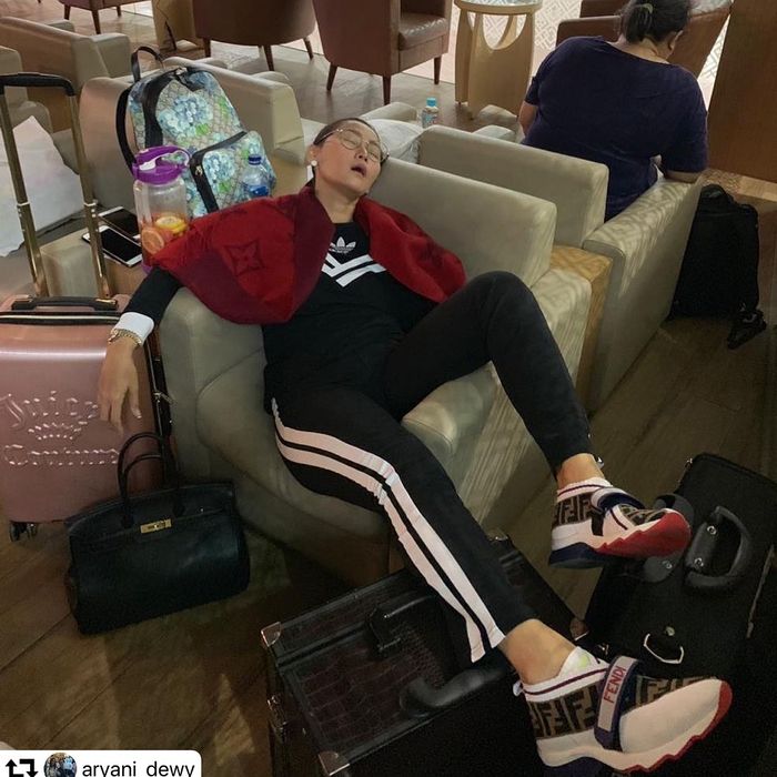 Inul Daratista kepergok tidur mangap