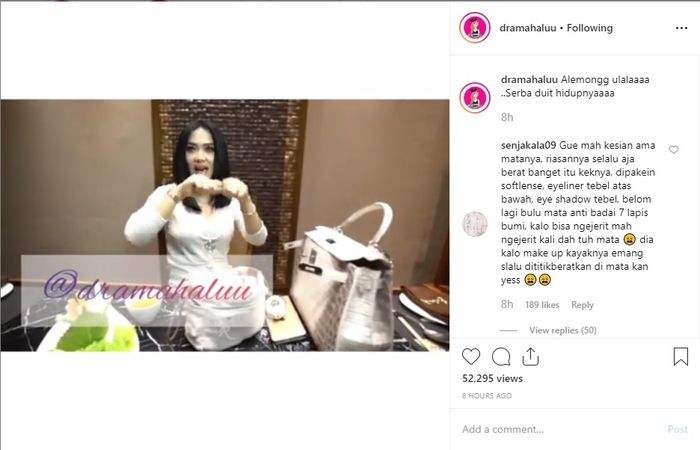 Syahrini ungkap harga endorse saat bongkar tas di meja makan
