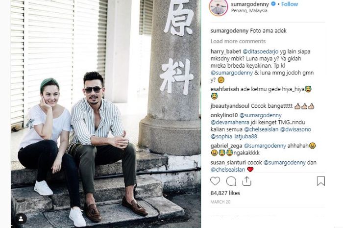 Unggahan foto Denny Sumargo yang dibanjiri berbagai komentar dari para netizen