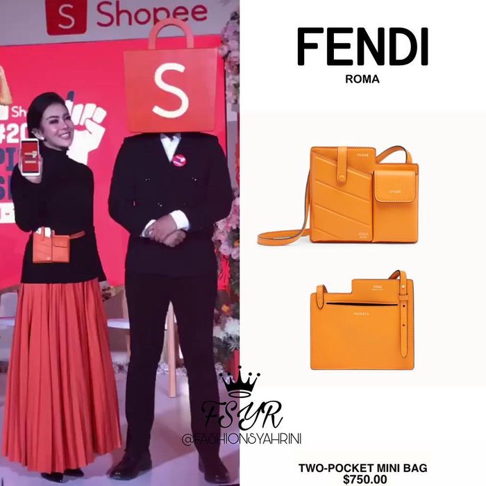 Tas pinggang ala kernet bus yang dikenakan Syahrini punya harga hingga puluhan juta Rupiah.